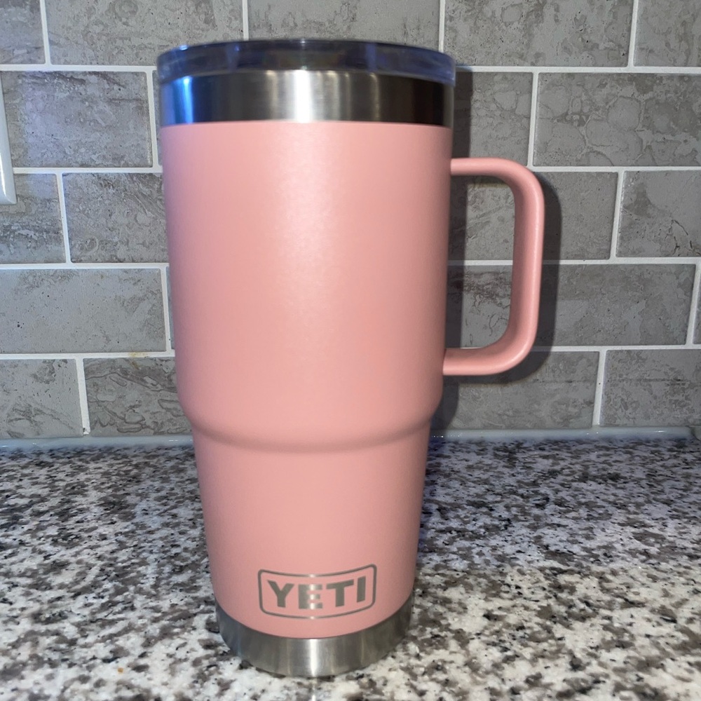 YETI Rambler 20 oz Travel Mug,Stainless Steel,Vacuum Insulated w/ Stronghold Lid